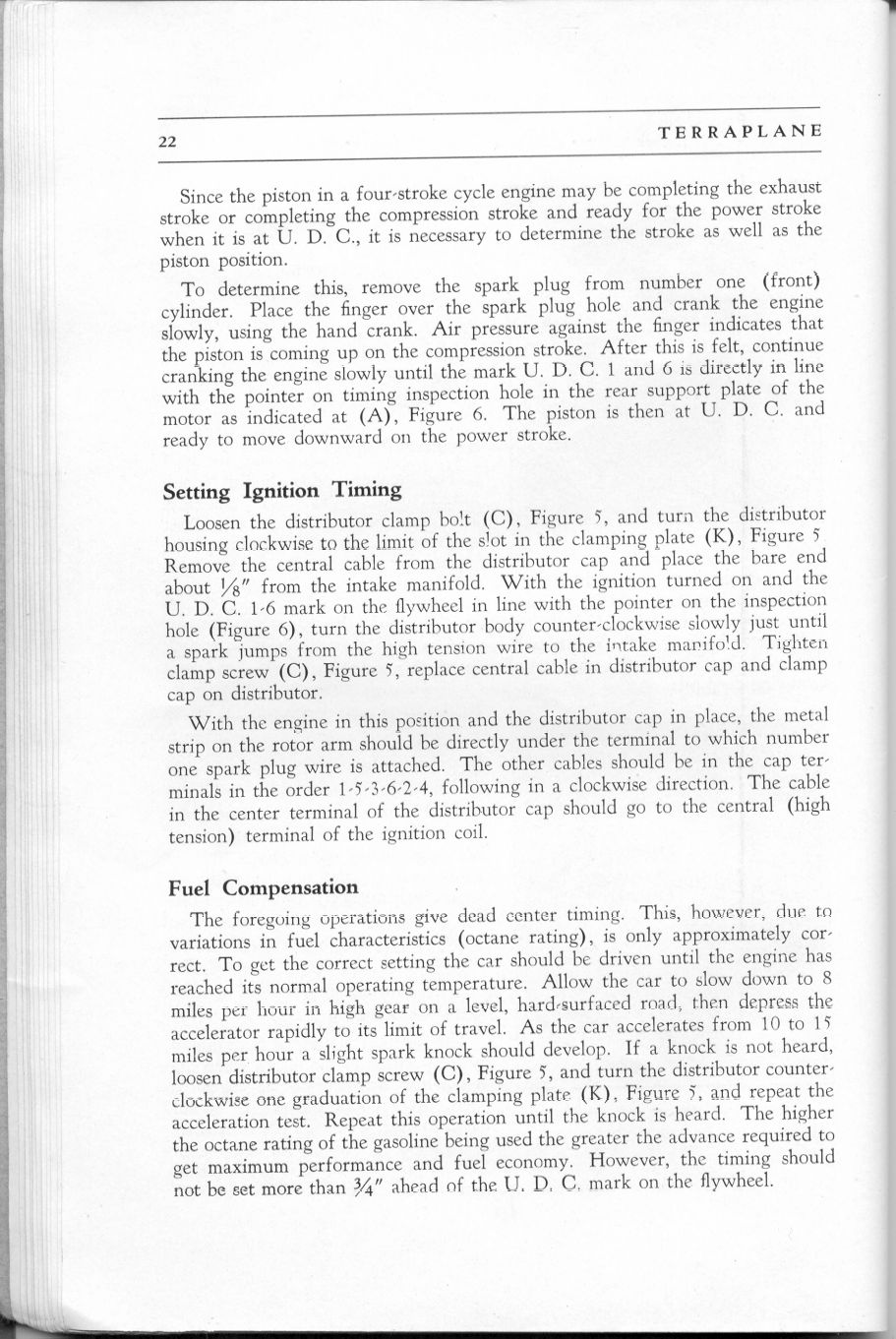 1937 Hudson Terraplane Owners Manual Page 4
